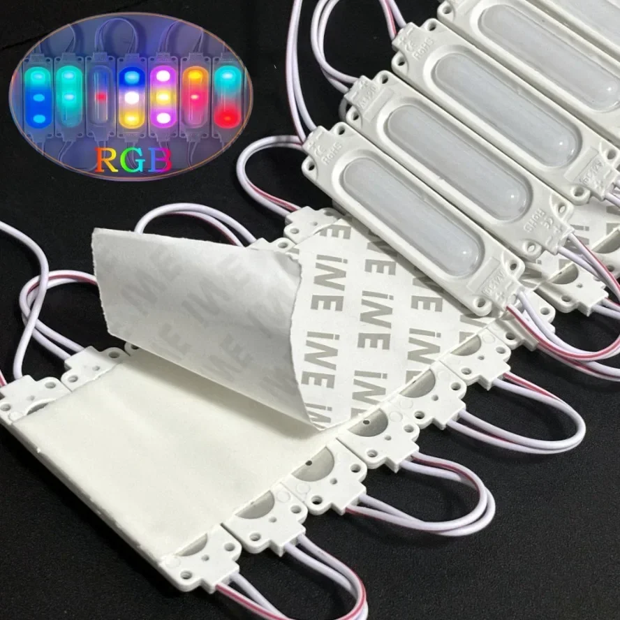 20pcs RGB Flowing 12V Highlight Led Module Waterproof IP65 Atmosphere Party Vacation Festival Car Interior Decoration Lighting