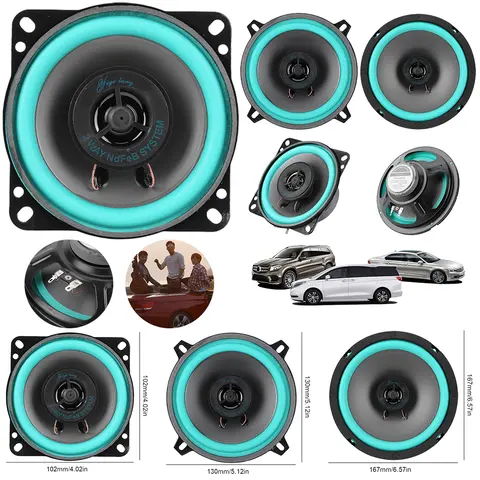 4/5/6.5 inç evrensel araba hoparlörü 100W/160W tam aralıklı hoparlör hassasiyeti 92dB araba Subwoofer Stereo neme dayanıklı araç ses kornası