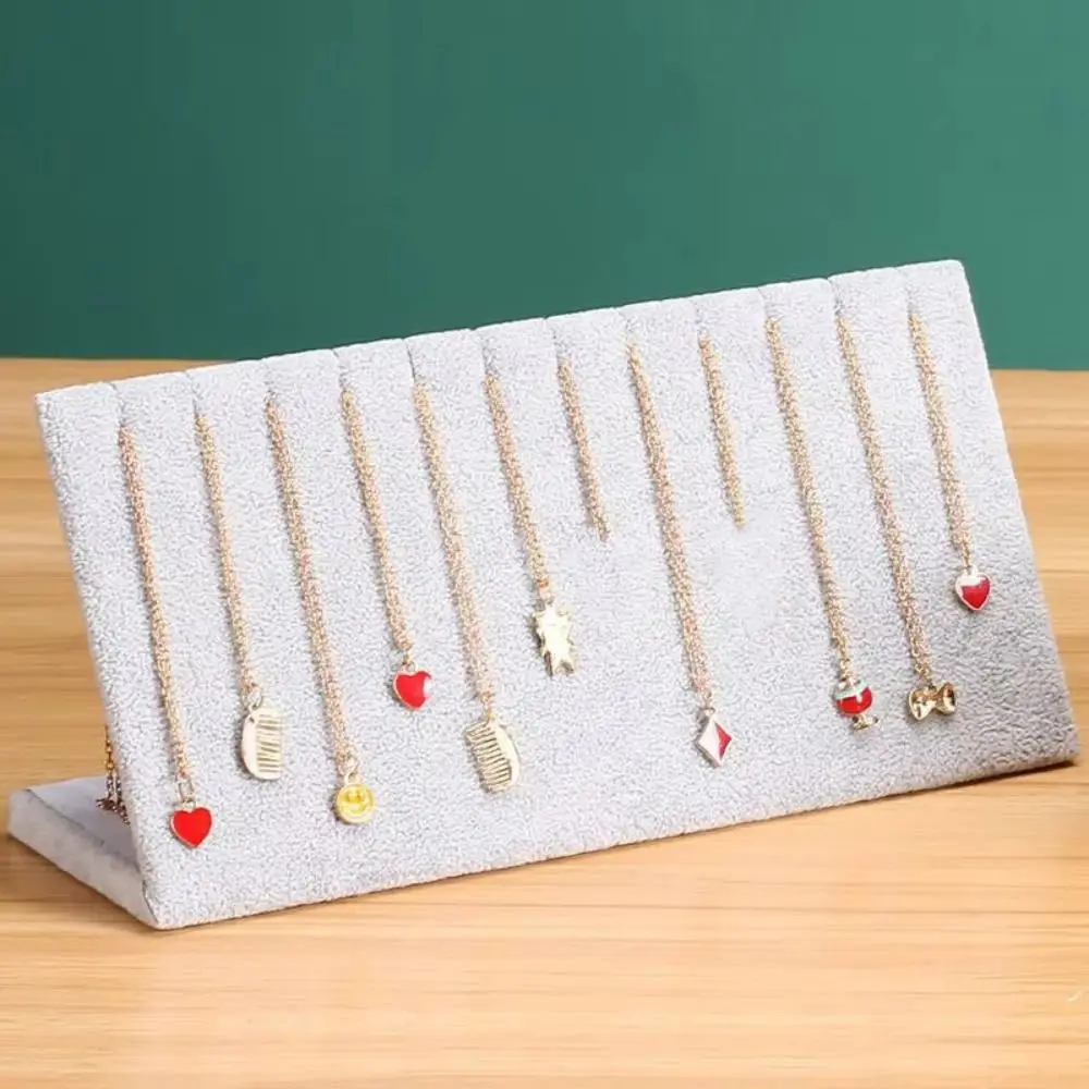 Nuevo soporte de exhibición de collares en forma de L, organizador Simple de pendientes de felpa, estante de almacenamiento de joyería multifuncional duradero