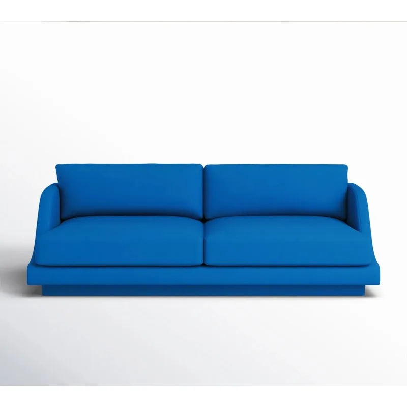 Light luxury teddy velvet sofa designer hotel sales office model room straight row living room more than three people