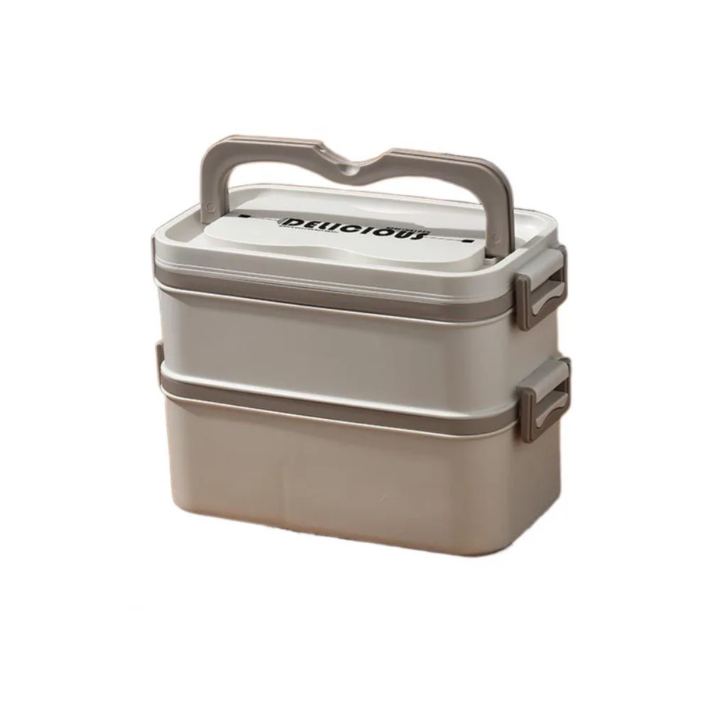 

2/3 Layers Stainless Steel Lunch Box Large Capacity SUS304 Multi Layer Lunch Box Leak-proof Insulated