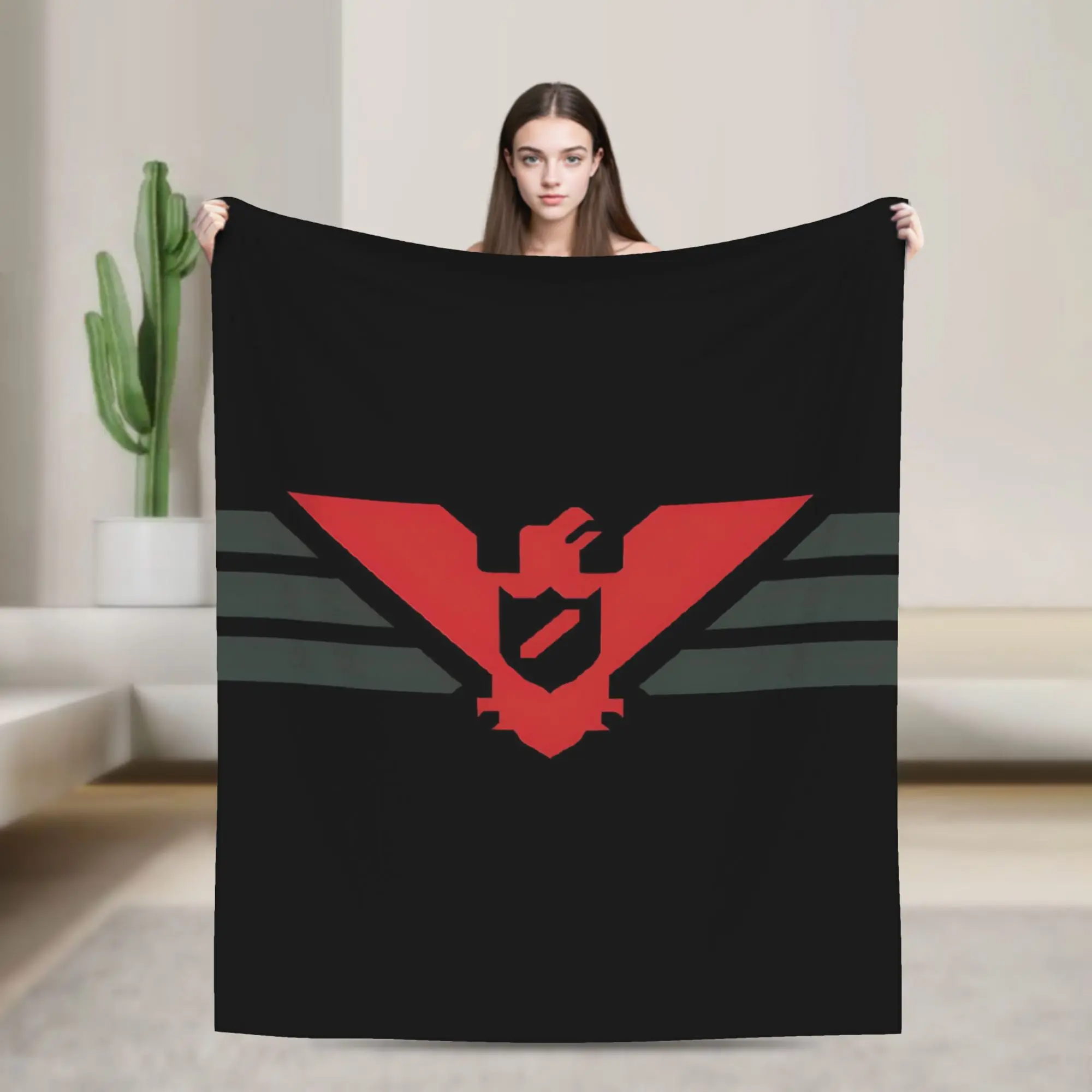 Soft Warm Blanket Decorative Arstotzka Flag Throw Blanket  Flannel Bedspread For Couch Chair Sofa Bed Fashion Sofa Bed Cover