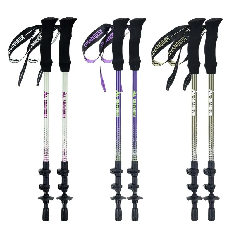 T8003K Carbon Fiber Mountaineering Cane Ultra Light Cane Carbon Brazing Adjustable Portable Hiking Climbing