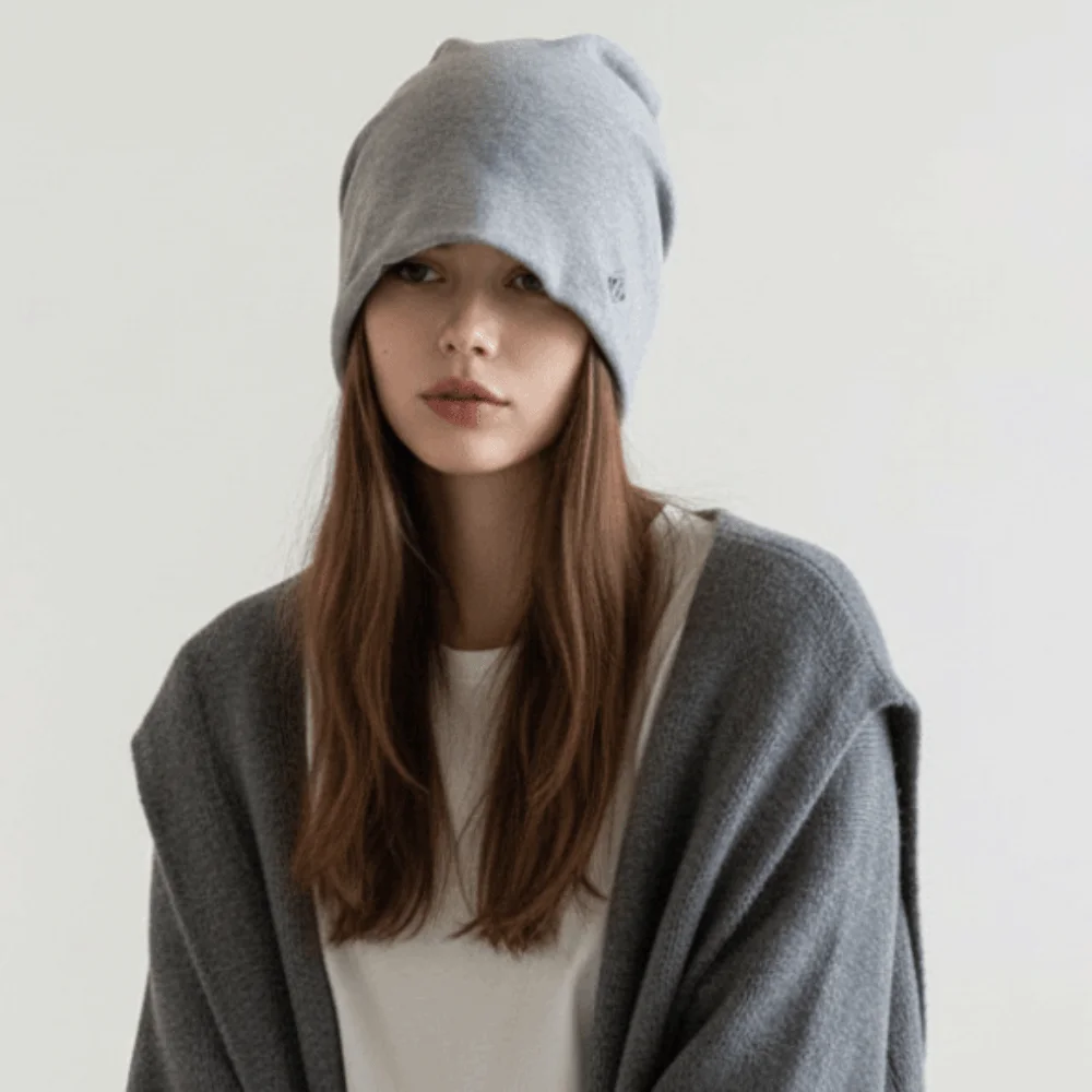 Elastic Slouchy Beanie Hat Thickened Solid Color Korean Style Cap Breathable Stretchable Baggy Skullies Bonnet Camping