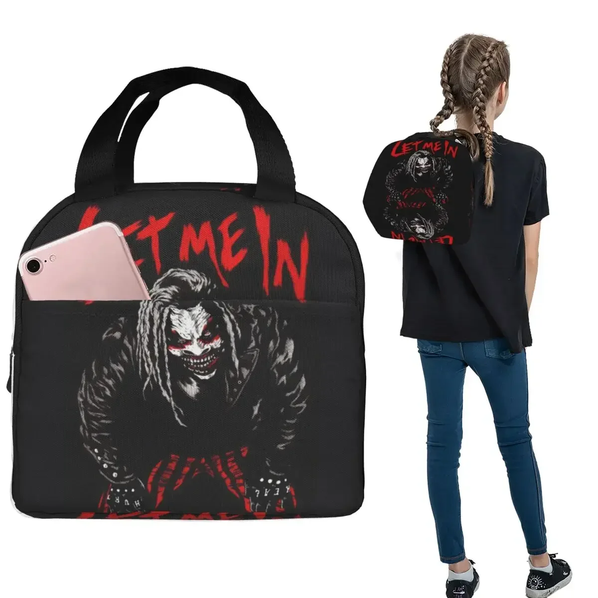 Bray Wyatt Vintage The Fiend Comics Insulated Lunch Bag for Women Children Leakproof Food Boxes Thermal Lunch Box Tote