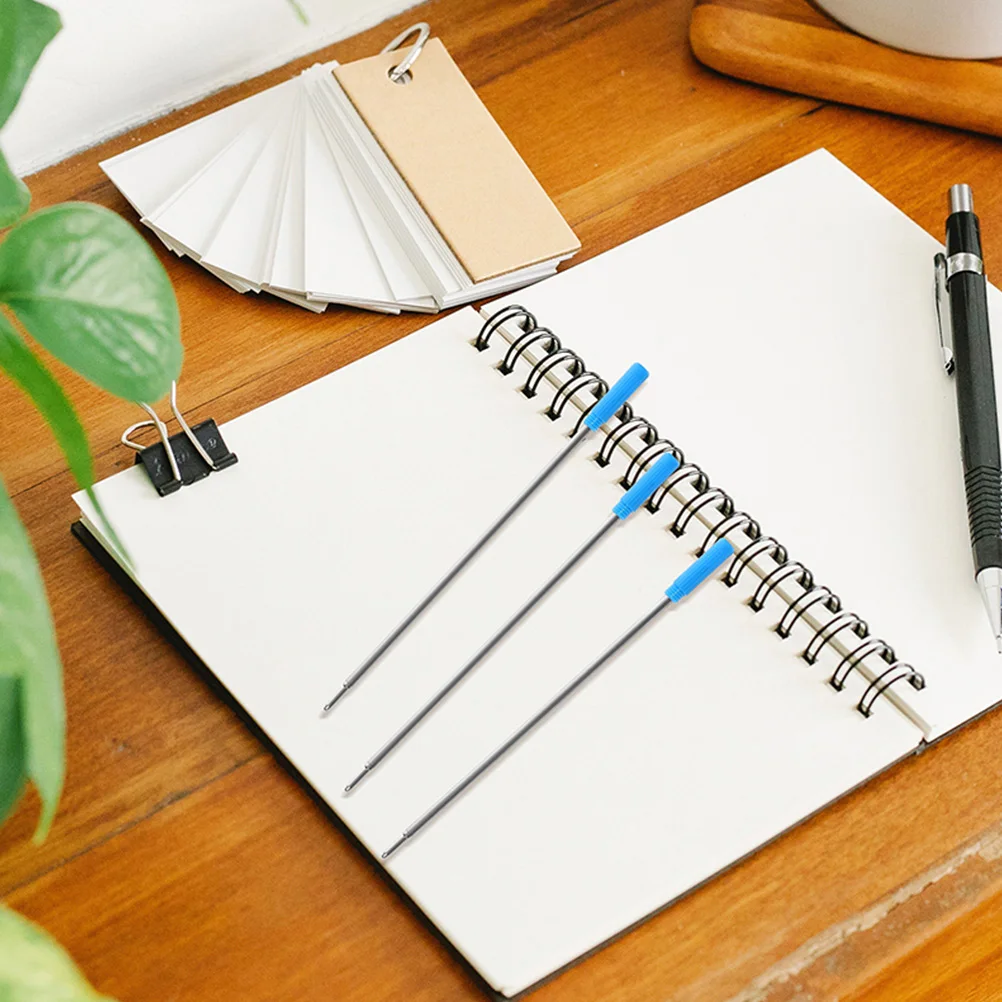 

25pcs Replaceable Pen Refills 1mm Medium Tip Black Gel Pens Writing Students No Leak Neutral Ballpoint