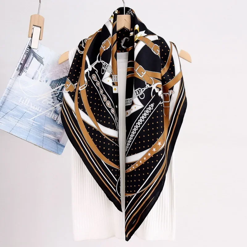 

Twill Silk Scarf Luxury Brand Designer Women Scarfs Hand Rolled Shawls Bandanas Summer Head Hair Scarves Belt Bag Accessories