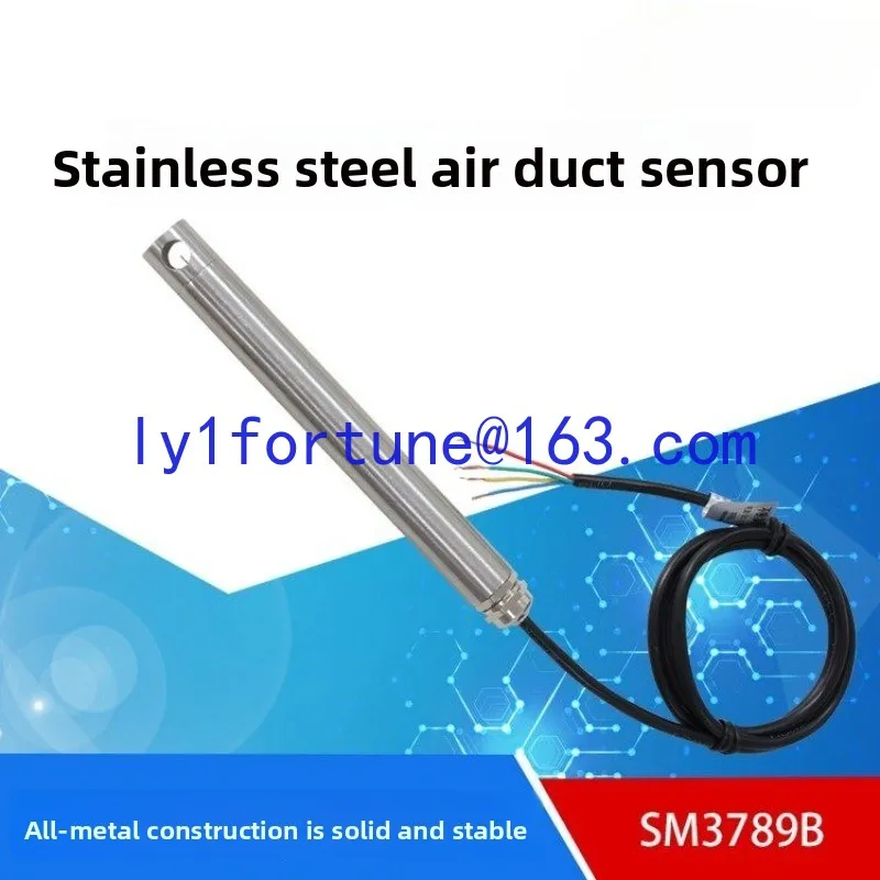 SM3789 Hot Air Pipe Wind Speed Transmitter RS485 Stainless Steel Wind Speed Sensor High Temperature Resistance