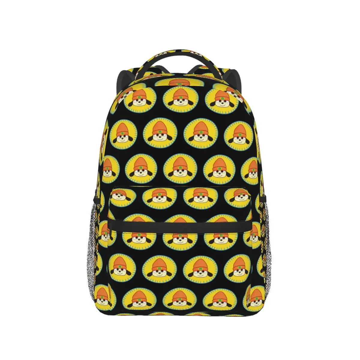 PaRappa The Rapper Patch Backpacks Boys Girls Bookbag Students School Bags Cartoon Kids Rucksack Shoulder Bag Large Capacity