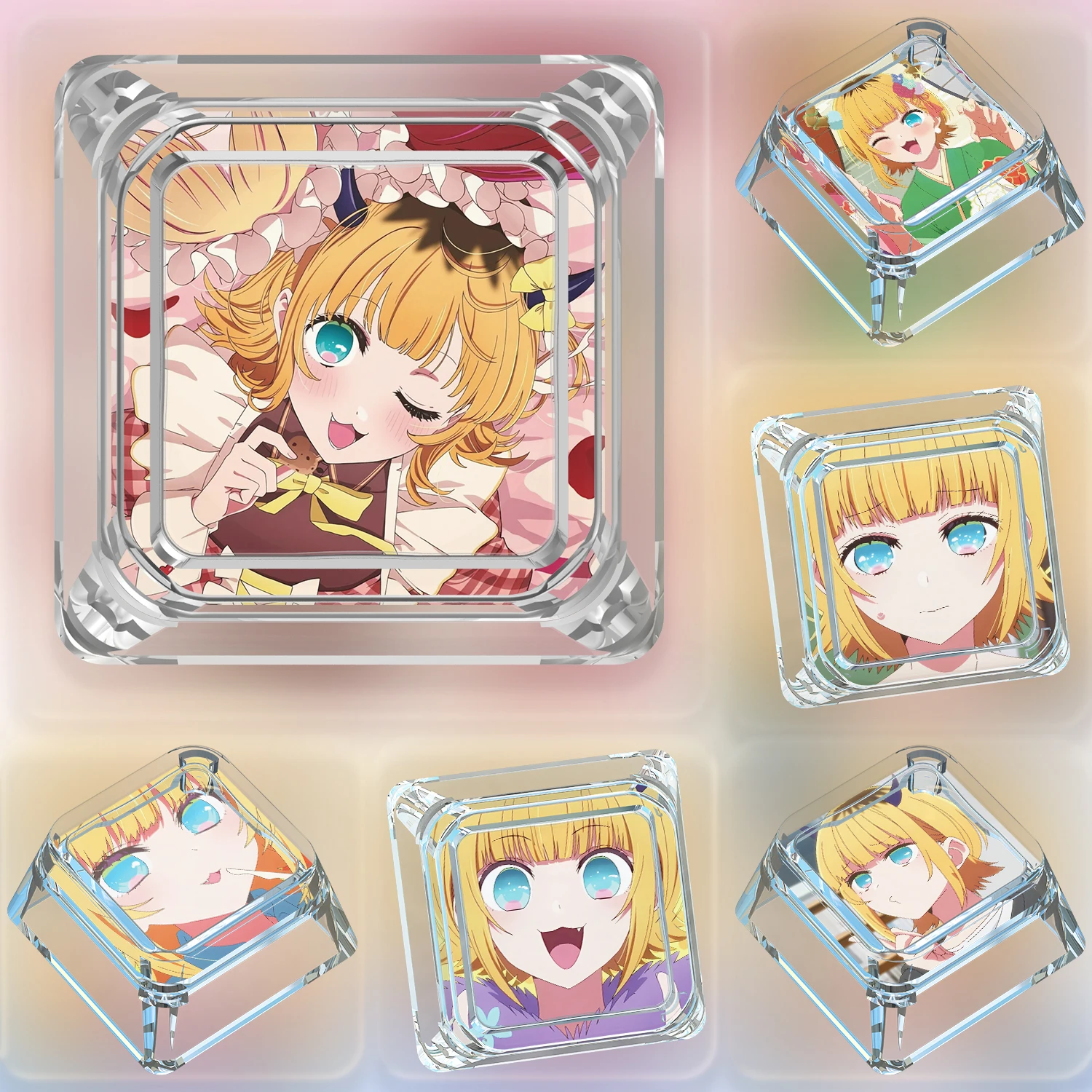 

13 Models Diy Oshi No Ko Mem Cyo Mechanical Keyboard Keycap Cross Shaft Card Customized Mechanical Keyboard Keycap Gift Toys