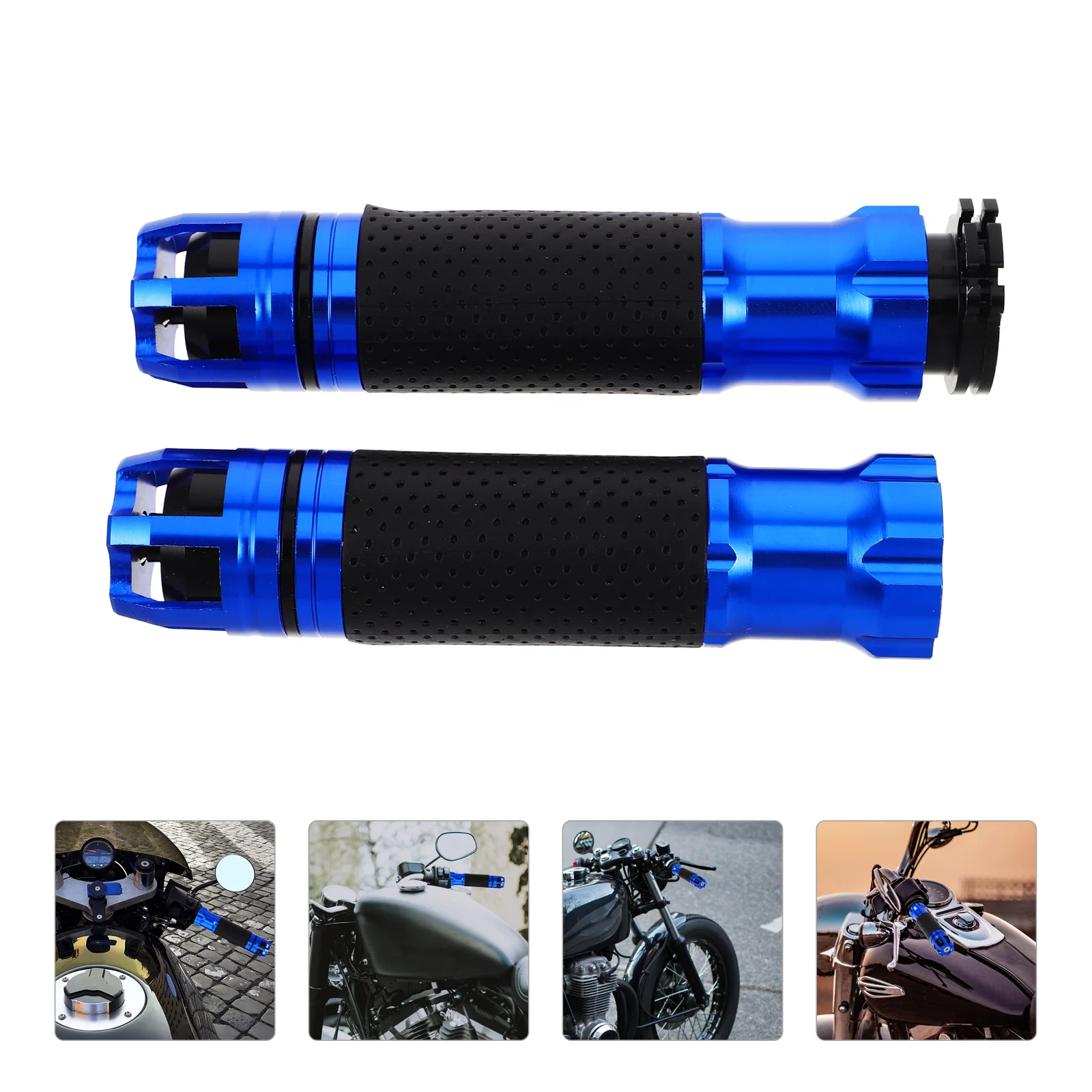 

2 pcs Motorcycle Handlebar Aluminum Alloy Anti Slip Replacement Handle Grips Ergonomic Durable Motorbike Throttle Grip Covers