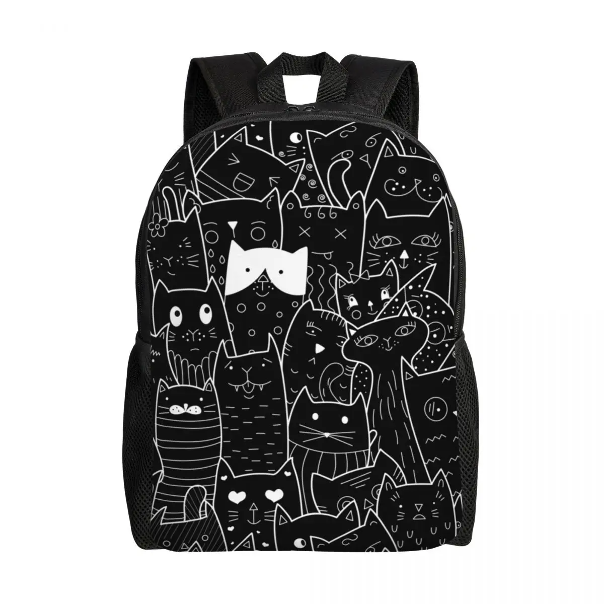 

Personalized Suspicious Cats Pattern Backpacks Men Women Casual Bookbag for School College Bags