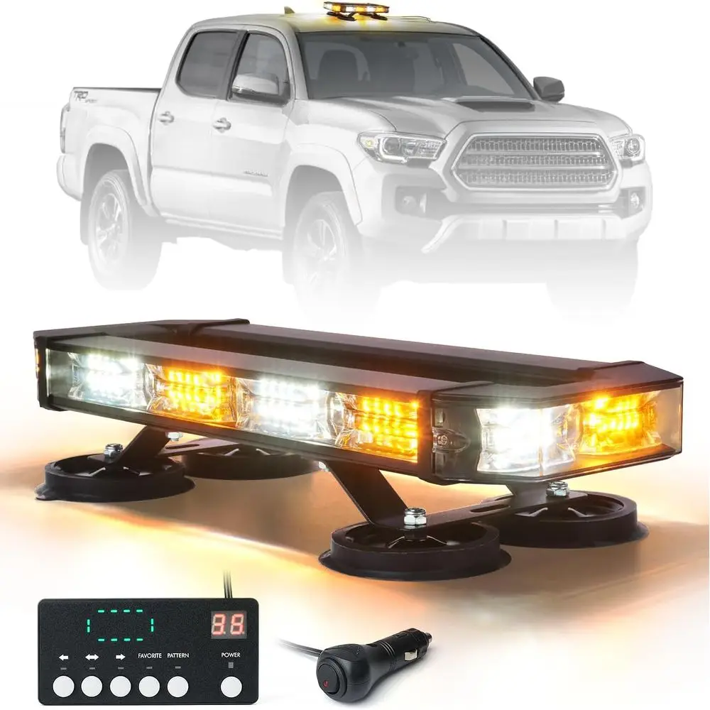 

72-светодиодная стробоскопическая световая панель Rootop Ency с панелью управления, магнитным основанием, предупреждающий маячок, сигнальная световая панель для грузовых автомобилей или спецтехники