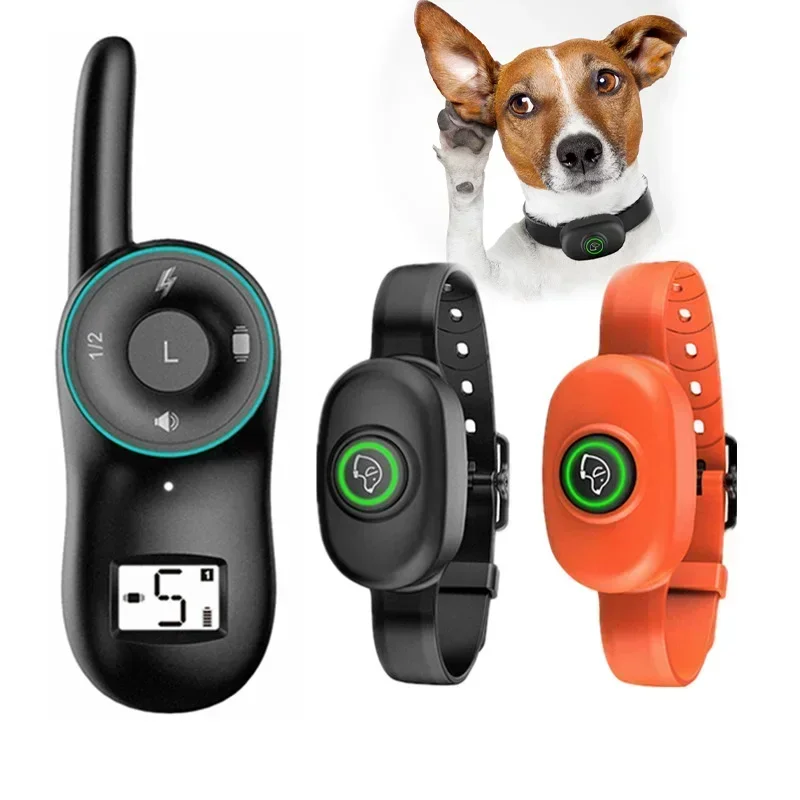 

Pet Bark Stop Electric Remote Control Collar, Anti Bark Dog Training Collar Shock Vibration Beep IP67 Waterproof Rechargeable
