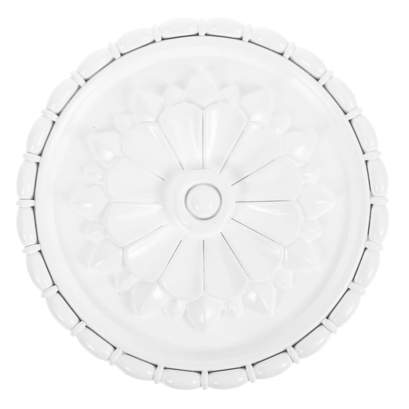 

Ceiling Medallion PU PVC Round Light Cover Embossed Decorative Ceiling Cover Plate Easy Installation Replacement