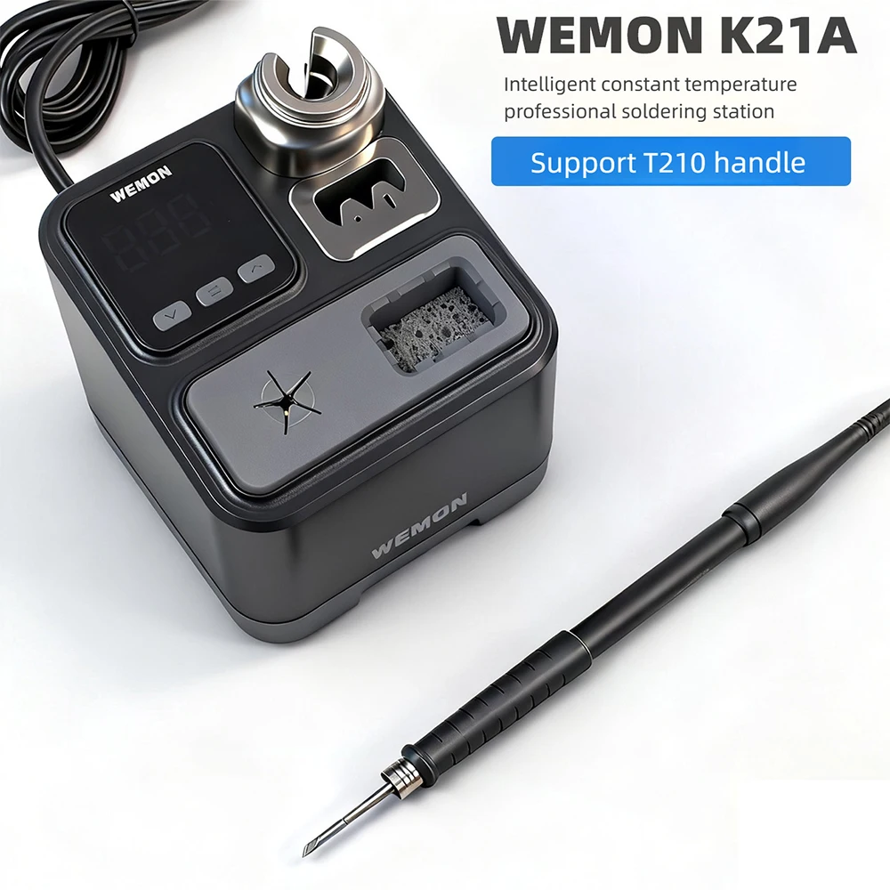 محطة لحام WEMON K21A 100-480 °   علبة ذوبان 2S قابلة للتعديل لمقبض محطة إعادة صياغة اللحام الإلكترونية الدقيقة T210