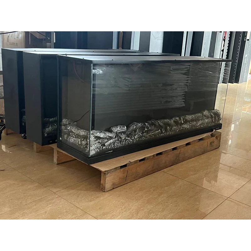 Decorative Electric Wall Fireplace 1000/1200/1500/1800/2000MM 3 Side Glass Insert Fireplaces Led Light Flame With Remote Control