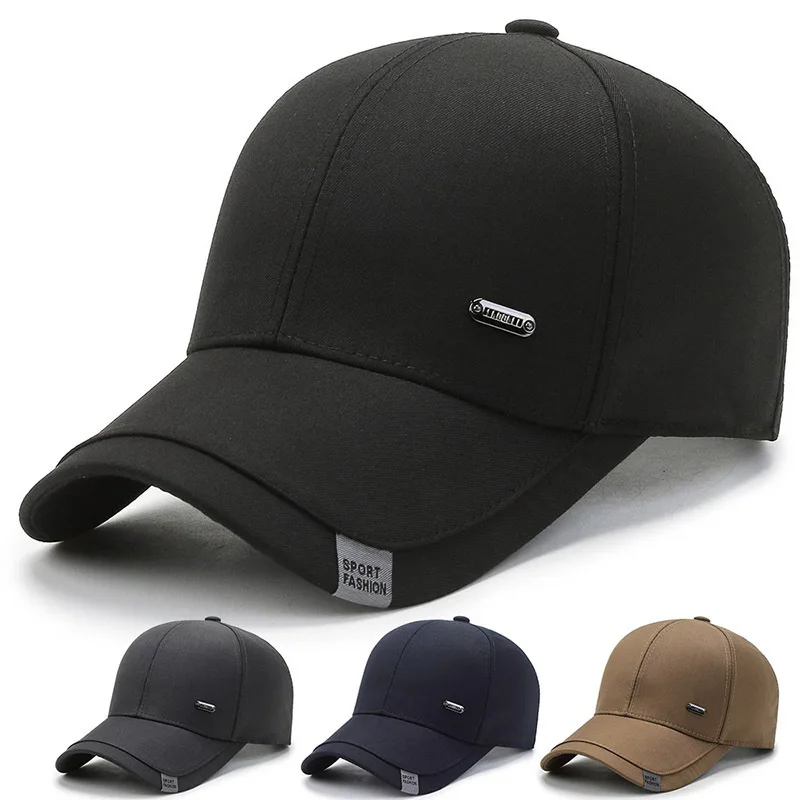 

Spring and Summer New Hard Top Men's Baseball Hat Sun-Proof Big Head Circumference Sun-Proof Peaked Cap