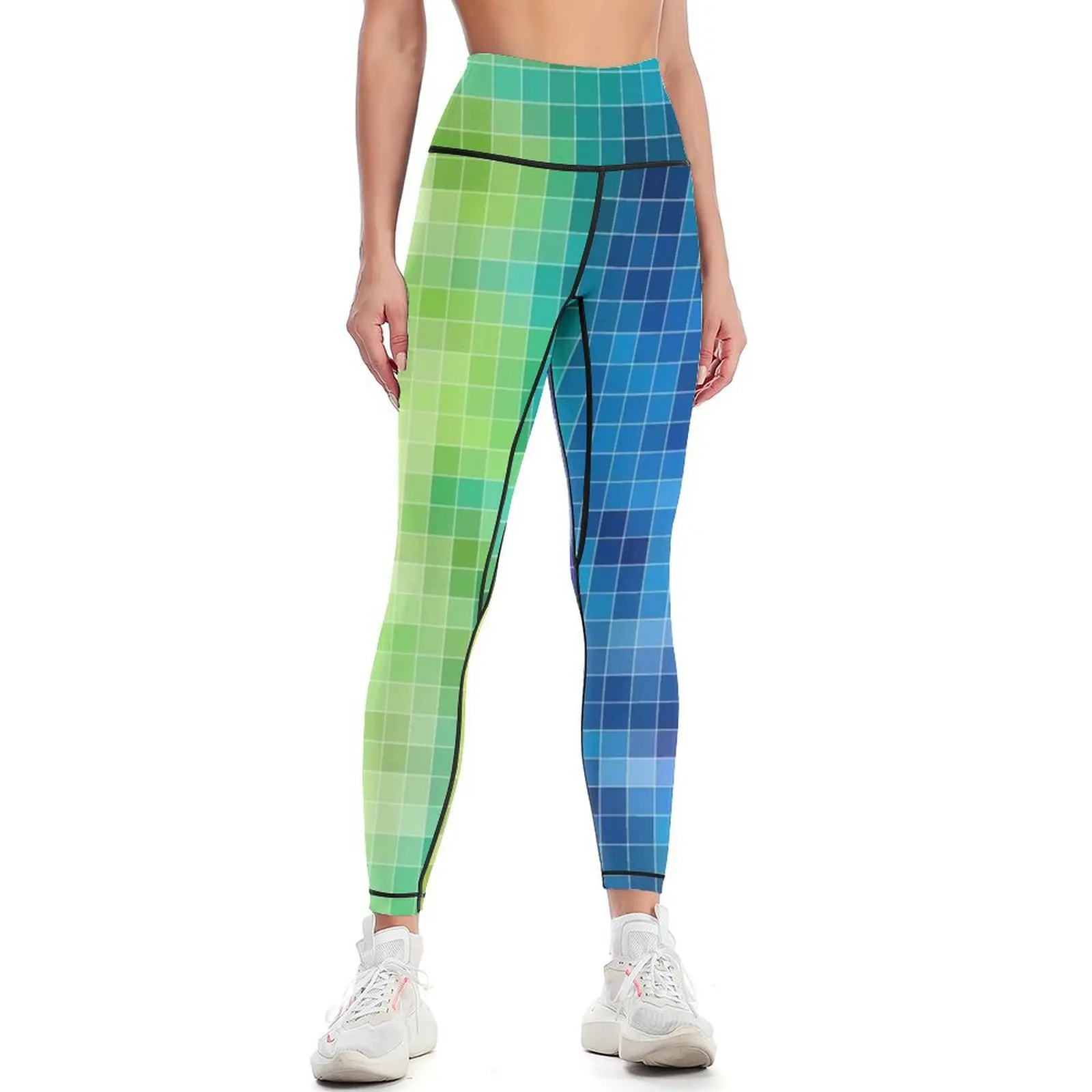 

Pixelated Colorful Pixel Art Leggings Pants sport workout clothes for Tight fitting woman Womens Leggings