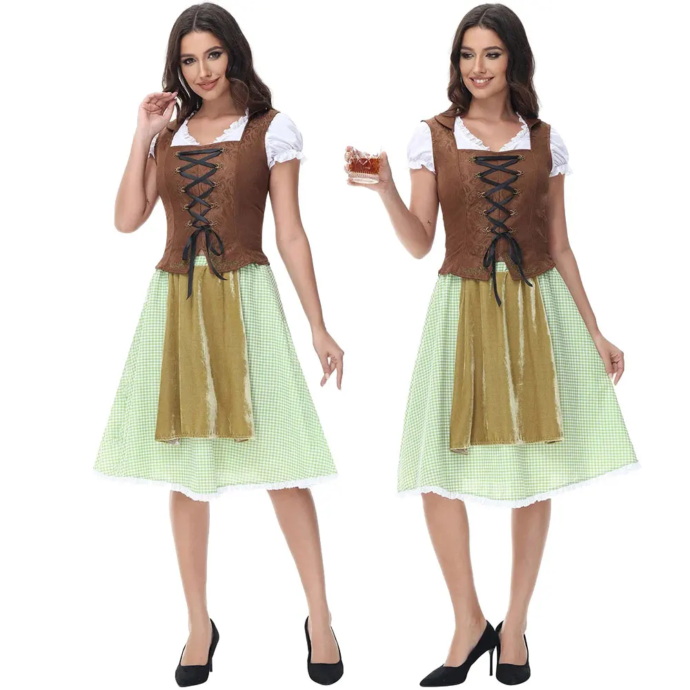 

Halloween Traditional German Bavarian Beer Girl Costume Oktoberfest Costume Beer Girl Maid Party Cosplay Costumes