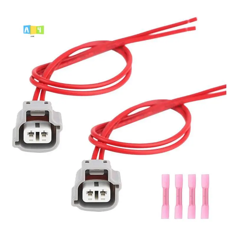 A04E-2PCS Turn Signal Light Connector Harness 2 Way Replacement Accessories For Toyota Lexus Scion 90980-11019