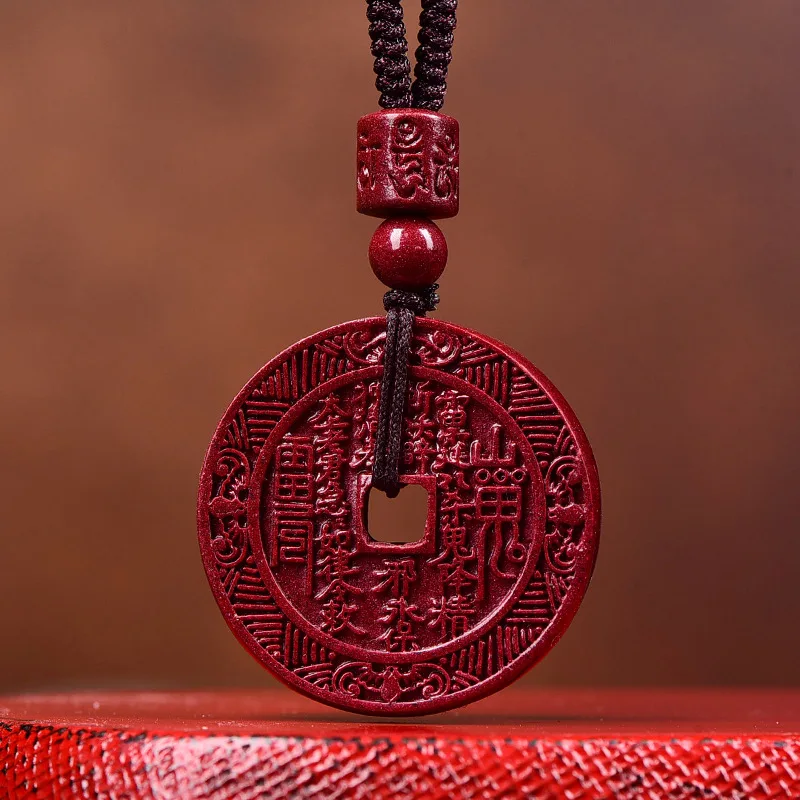 Cinnabar Mountain Ghost Spend Money Red Sand Purple Sand Emperor Sandstone Pendant Carry-on Pendant Necklace