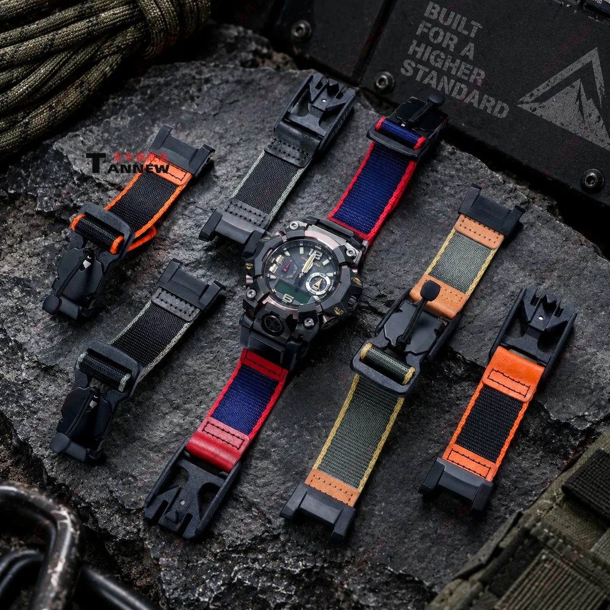 Woven Nylon Watch Strap for Casio G-Shock Mudmaster GWG-B1000 Lightweight Waterproof Sport Replacement Band Outdoor Wrist Strap - view 2