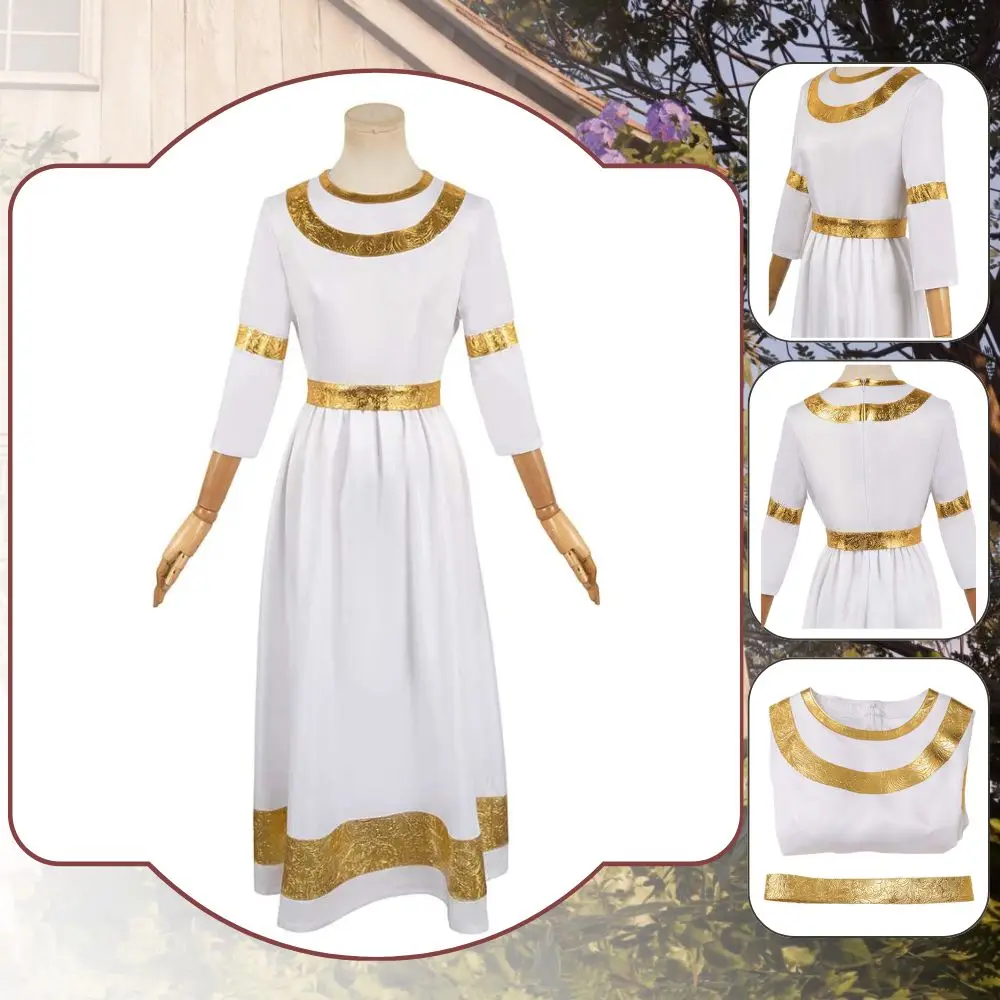 Miquella Cosplay Witte Jurk Riem Fantasia Kostuum Vermomming Voor Vrouwen Volwassenen Halloween Carnaval Feestpak