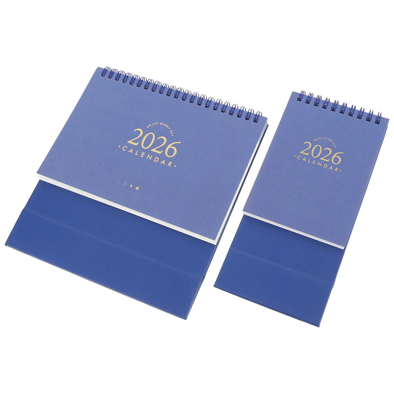 

2Pcs Desk Calendar 2026 Retro Inspired Standing Flip Desktop Calendar Daily Habit Tracker for Office Study Workspace Planning
