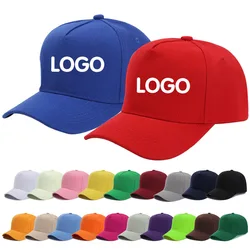 5 Panel Solid Color Basball Cap Women Custom Logo Men Casual Sports Hat Adjustable Hip Hop Snapback Golf Dad Hats