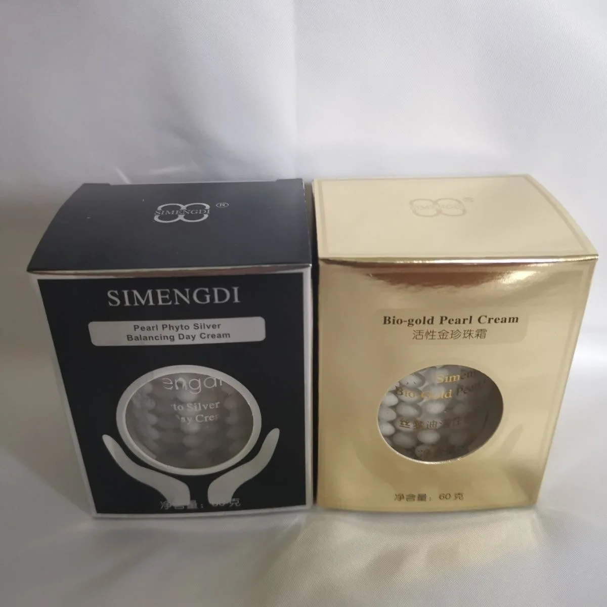 SIMENGDI Phyto-Silver Balancing Day Pearl Cream Bio-Gold Pearl Cream Chinese Herbs 2pcs/set