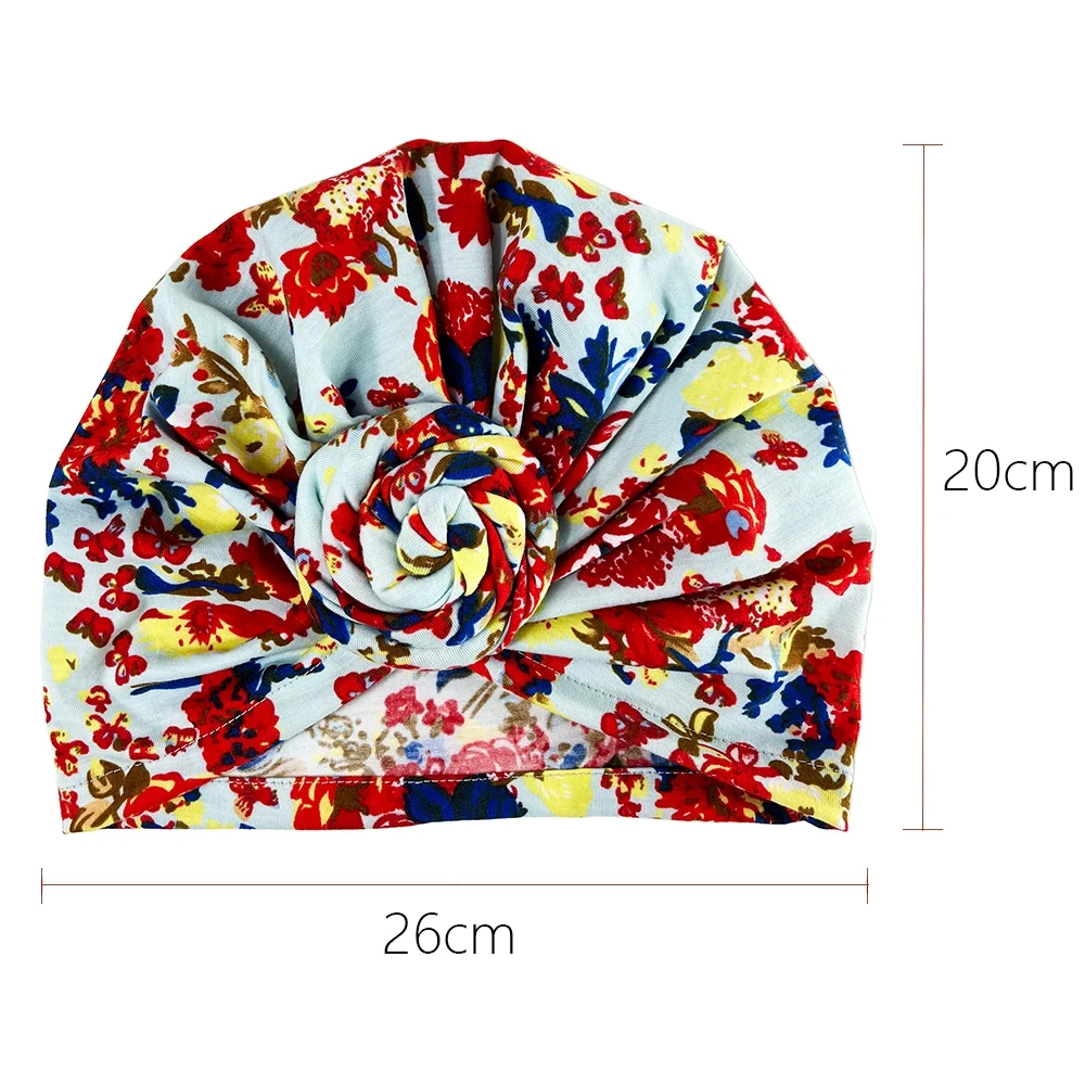 Bohemia Bonnet For Women Soft Pre-Tied Knot Fashion Pleated Turban Cap Beanie Headwrap Sleep Hat Chemo Caps