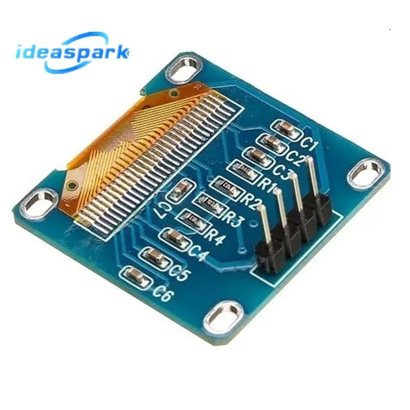 0.96 Polegada módulo de exibição oled ssd1306 i2c iic spi serial 128x64 lcd 4 pinos azul branco para arduino (cabeçalhos de pino soldadas)