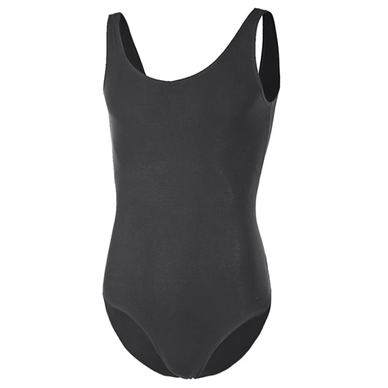 Bodysuit masculino de algodão sem mangas, dancewear profissional, collant de ginástica, calças justas de treinamento, colete esportivo apertado