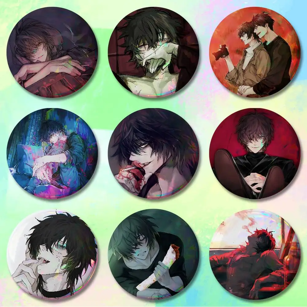 Towa S-Slow D-Damages Pins 58mm Cute Cartoon Badge Handmade Brooches for Backpack Accessories
