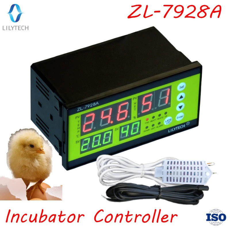 ZL-7928A, 100/220Vac,12V Battery backup,Dry outputs,Multifunction Automatic Incubator, Incubator Controller,  Lilytech,ZL-7918A