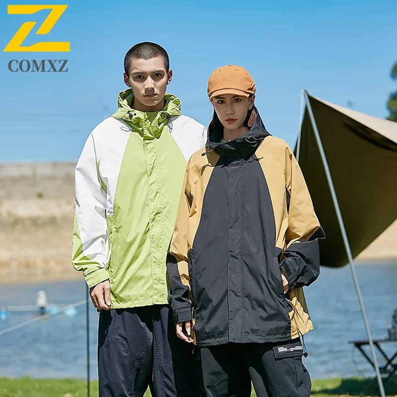 

Мужская весенне-осенняя ветровка с капюшоном, уличная повседневная рабочая одежда, пальто в американском стиле, легкая походная куртка с несколькими карманами 2025
