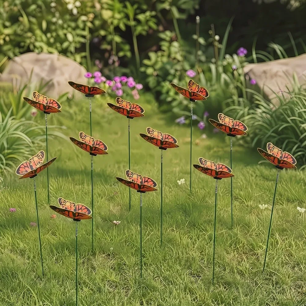 Colorful Butterfly Stakes Plant Plug Dreamlike Simulation Butterfly Ornaments Multi-purpose Lifelike