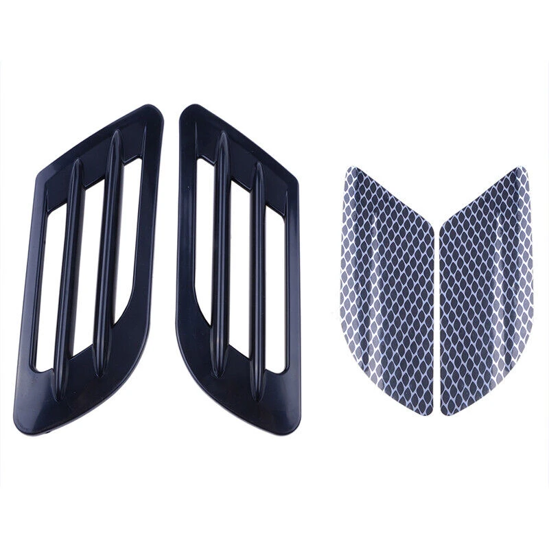 2Pcs High Quality Car Side Air Flow Vent for Fender Hole Cover Intake Grille Duct Decoration ABS Plastic Sticker