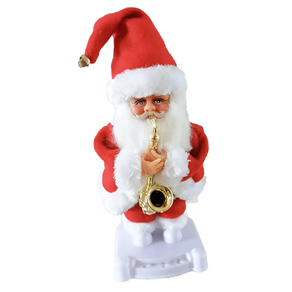 Happy Singing Santa Claus Plush Doll with Music Dance for Kids Xmas Home Ornament and Toy Gift
