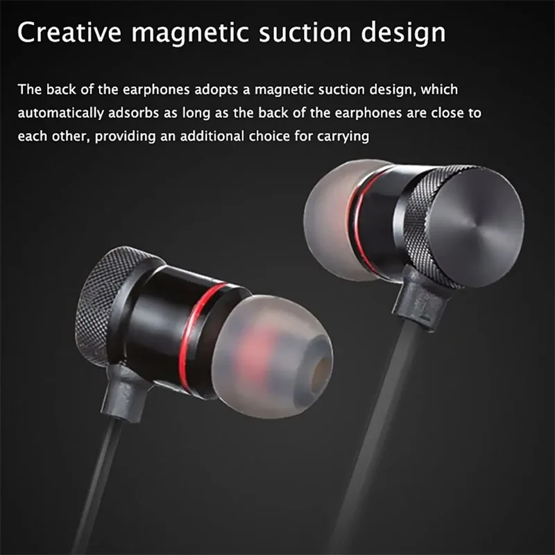 Headphone Bluetooth nirkabel, Earphone Neckband Earphone In Ear Monitor dengan Mic baterai panjang Headset olahraga kualitas tinggi