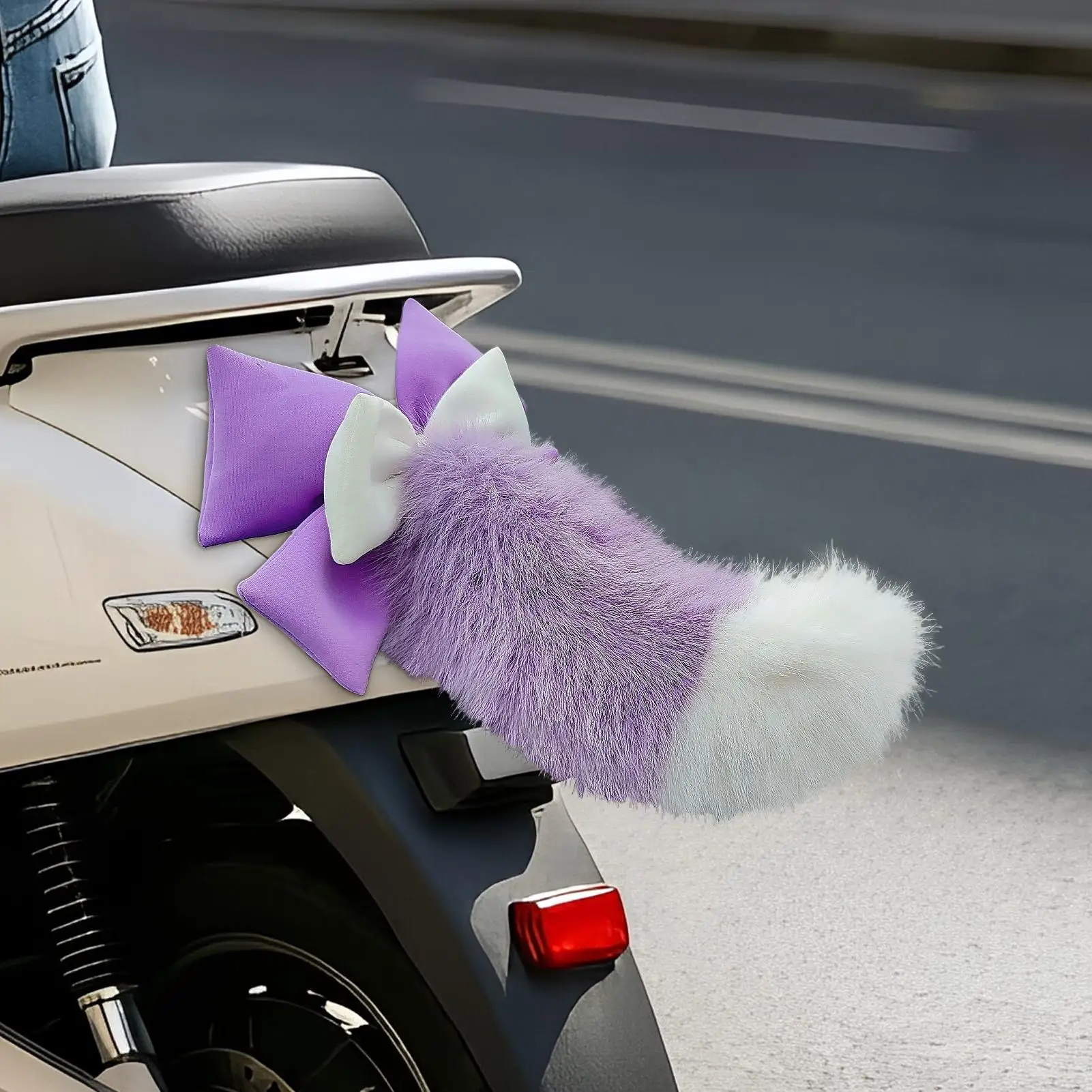

Cat Tail for Car Wireless Remote Control Self-Adhesive Wagging Decor Car Tail for Bumper Trunk RV Automotive Auto Vehicle