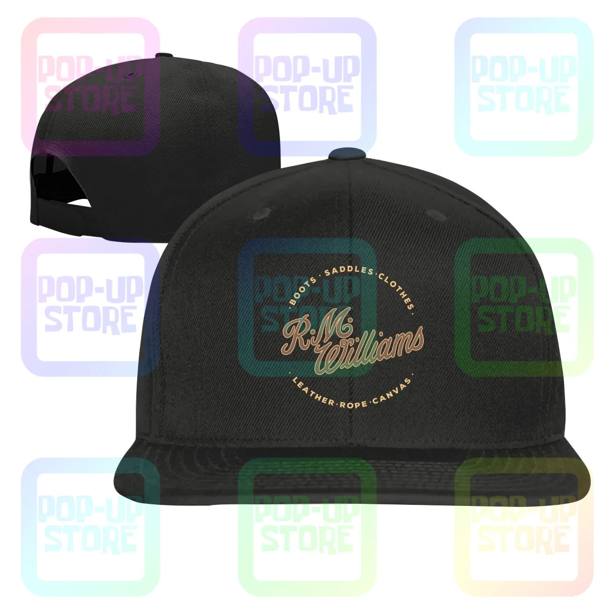 

Rm Williams Script Stamp Snapback Cap Baseball Caps Trend Premium Best Seller