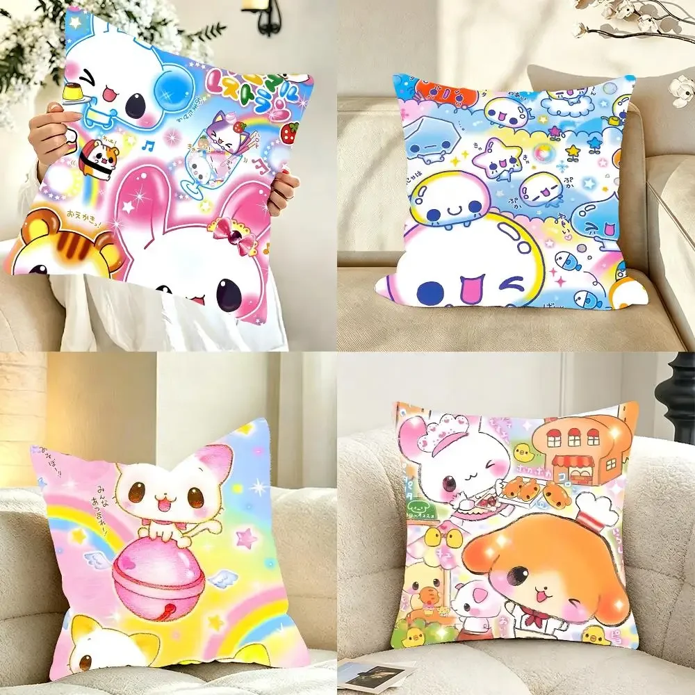 Character-Brand K-Kamio Japan Puku Cushion Cover Bedroom bed reading backrest cushion Festive plush holiday Soft plush throw