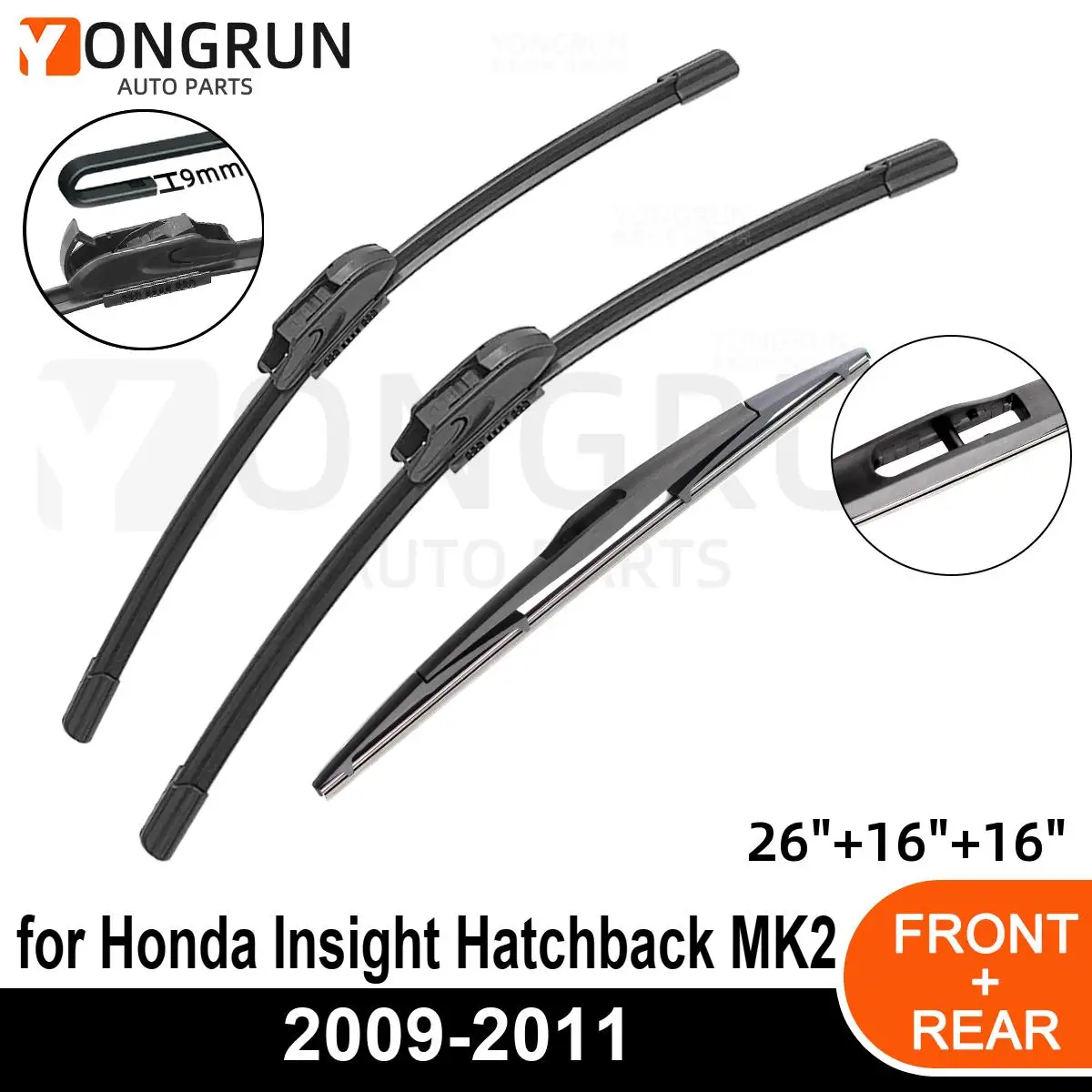 

3 шт., автомобильные стеклоочистители для переднего и заднего ветрового стекла