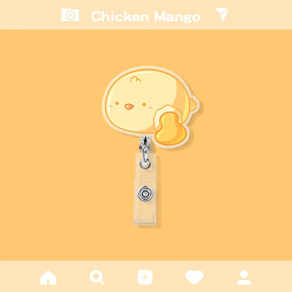 Animal Style Dumplings Animals Badge Reel Dumplings Cat Cartoon Retractable Badge Reel Creative Cartoon Animal