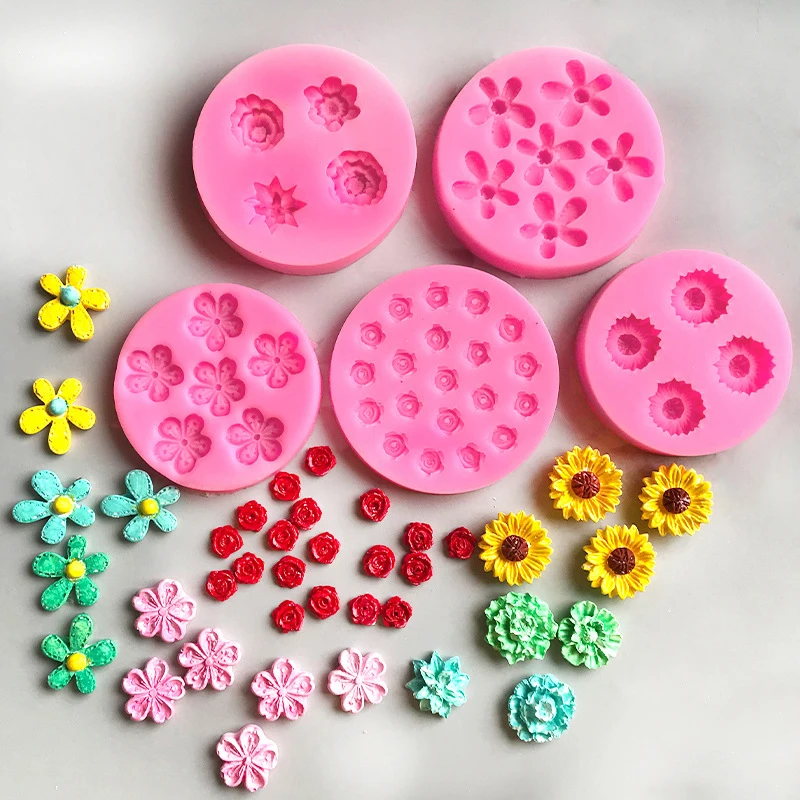 Sunflower Silicone Mold, DIY Cake Decoration, Gummy Candy, Chocolate Decoration, Kitchen Baking Tools