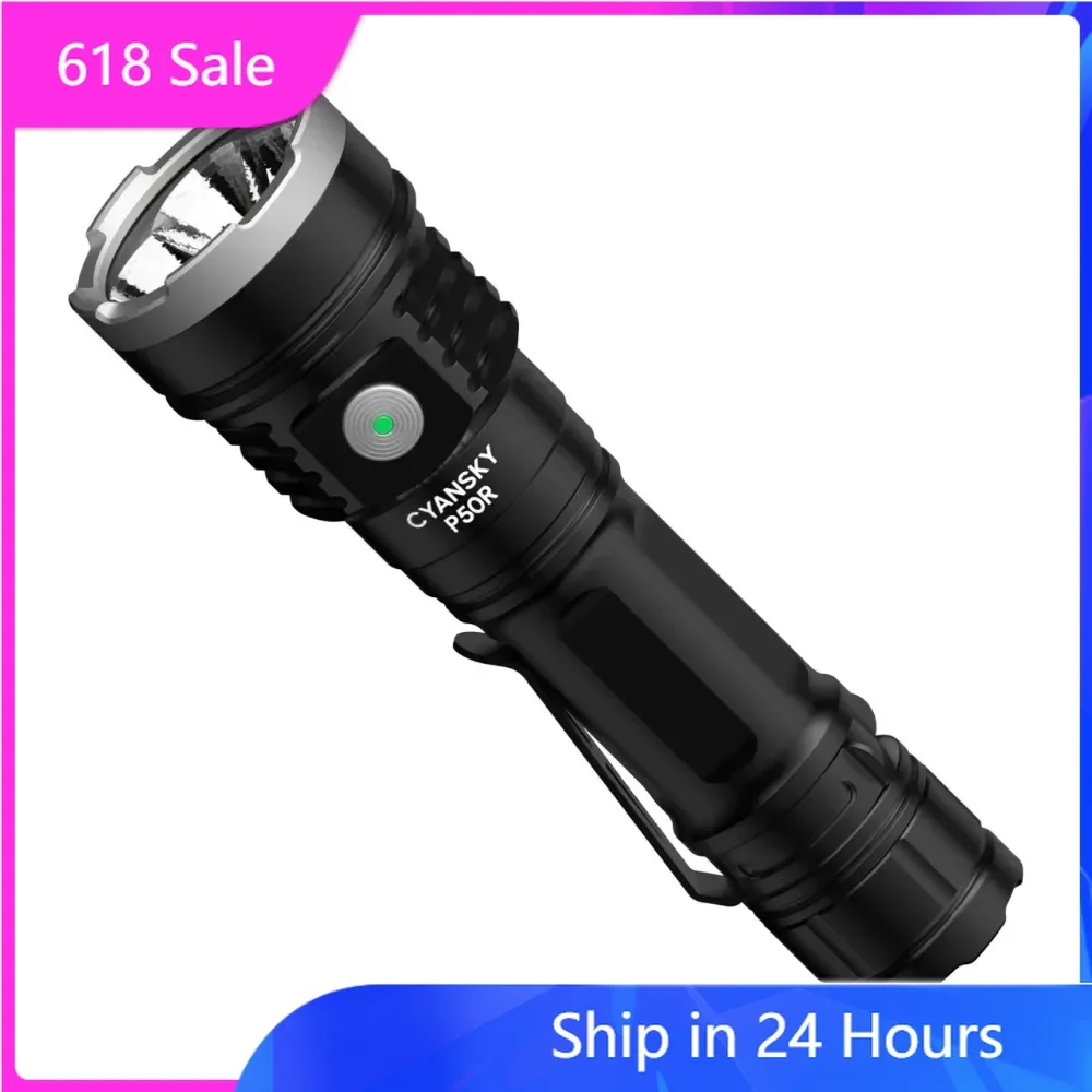 

CYANSKY P50R 12000lm Многофункциональный мощный уличный фонарик с высоким люменом Мощный светодиодный тактический фонарь для поиска на открытом воздухе