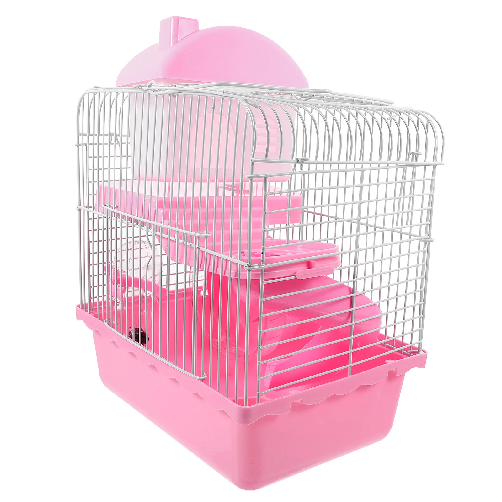 

Toy Hamster Castle Cage Cages Pet Villa Double Layer Rat Platform Small Pink Mouse Mice Travel