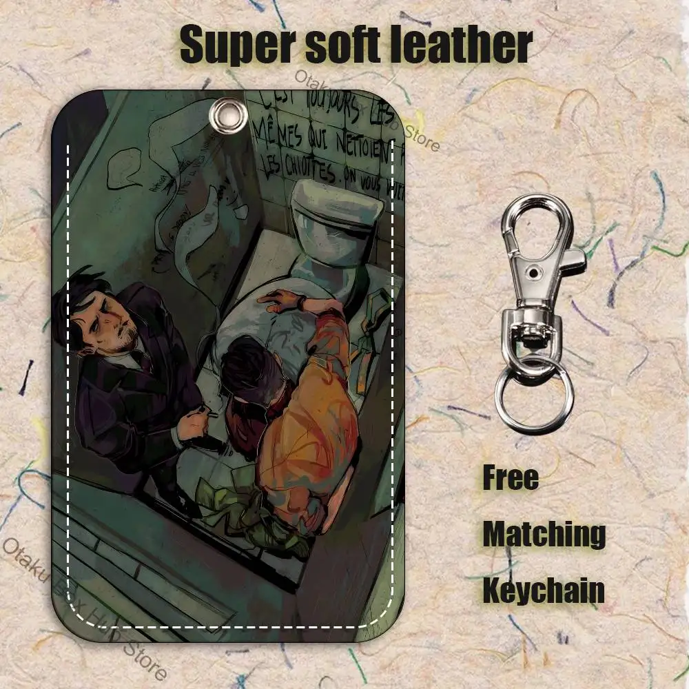 Game D-Disco E-Elysiums Holder Keychain For Bank Business Work Card Holder Student Card Protective Case Bus Card